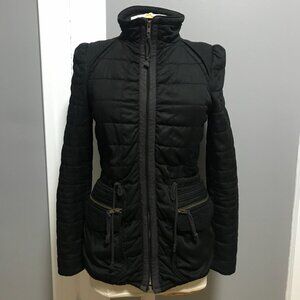 Aritzia Wilfred Black Marquis Quilted Utility Jacket size 2 XS SMALL
